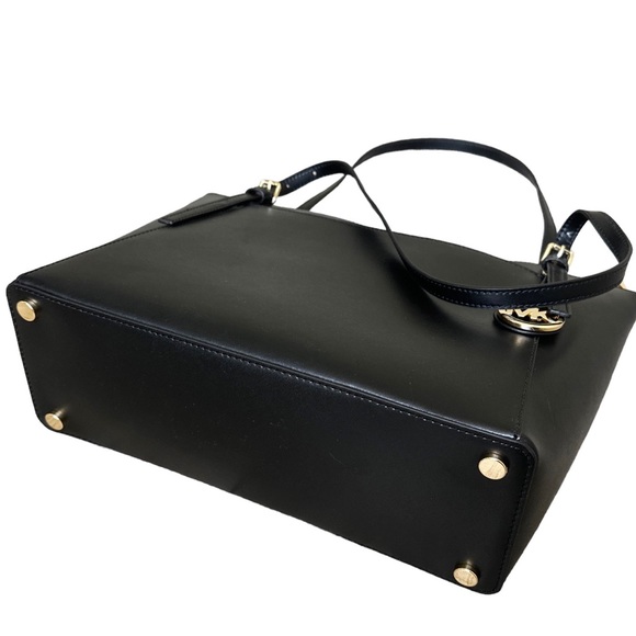 Michael Kors Large Top Zip Tote Black w Front snap pocket - Picture 5 of 7